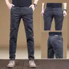 Pantalones casuales de alta gama italianos para hombre, nuevos pantalones rectos de corte slim para 2026, pantalones de vestir para hombre de primavera y otoño