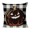 Novas capas de almofada e travesseiros de Halloween transfronteiriços, presentes para casa, almofadas de sofá, capas de travesseiro de linho para carro e cabeceira de cama