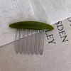 Grampo de Cabelo Pente de Acetato com Dentes Inseridos na Parte de Trás, de Cor Fofa e com Topete Alto, para Mulheres, Domador de Fios Soltos na Testa, Pente de Cabelo, Grampo de Cabelo para Penteado Meio Preso, Acessórios de Cabelo