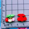 Mini Serie Cereza Roja Pasador de Pelo con Lazo Cuerda para el Cabello Pinza Crema de Uñas Pegamento Accesorios de Resina para Manualidades