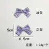 Acessórios de Cabelo Laço Xadrez DIY Produtos Semi-Acabados de Tecido Kit de Material de Presilha Estilo Jk Fresco Acessórios DIY