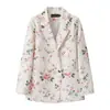 Blazer Xadrez de Botão Duplo Europeu e Americano Nova Moda Primavera/Outono 2026 Feminino Elegante Terno Casual Temperamento Top
