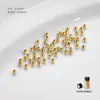 Cuentas Espaciadoras Chapadas en Oro Real de 18 Quilates Cuentas Sueltas Color que se Conserva Brillantes Cuentas Redondas Cuentas Doradas Material para Pulsera de Abalorios Hecha a Mano DIY Accesorios para Collares