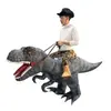 Fantasia Inflável de Dinossauro para Halloween Cosplay Fantasia Inflável de Tiranossauro Rex Fantasia para Performance de Palco Fantasia Inflável de Dinossauro