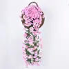 Colgante de Pared Violeta de Simulación al por Mayor Colgante de Pared Flor de Ratán Floral Artificial Decoración del Hogar Enredadera Accesorios de Fotografía Falso