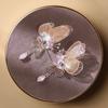 Brincos de Borboleta Inteligentes Brincos de Luxo Leve de Nicho Brincos com Pino de Prata 925 Estilo Super Fada Brincos Longos com Franjas