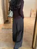 Su Xinlan/YOUMO - Pantalones Casuales Versátiles Sueltos Adelgazantes Estilo Old Money de Alta Inteligencia para Otoño Nuevo (con cinturón) 1725