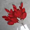 Planta Artificial Hojas de Toronja de 4 Puntas Decoración de Boda Guía de Techo Material de Flores Fabricante Mayorista Transfronterizo Hojas de Caqui