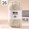 Ovillo de Hilo de Algodón Leche de 5 Hebras DIY Suéter para Muñeca Bufanda Sombrero Hilo de Algodón Algodón Material Transparente Fabricante de Hilo Venta al por Mayor