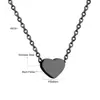 Collar con Colgante de Corazón Estilo Europeo y Americano al por Mayor, Colgante Sencillo y Elegante, Joyería al por Mayor de Collar de Acero Inoxidable con Forma de Corazón para Mujer