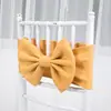 Decoração de Cadeira de Casamento Laço de Flor para Encosto de Cadeira Capa de Cadeira Elástica Espessa Tira de Amarração Adequada para Cadeiras de Casamento