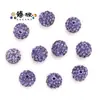 Venda Quente Transfronteiriça Broca de Bola com Furo Reto de 10mm Bola de Bayberry Contas Shambhala Acessórios de Cabelo DIY Acessórios para Pulseira Várias Cores