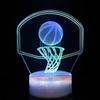 Lámpara de mesa táctil colorida con luz nocturna 3D de fútbol, serie deportiva de explosiones transfronterizas, lámpara de ambiente de decoración de escritorio acrílica.