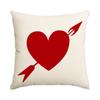 Funda de almohada para el Día de San Valentín Amazon Comercio exterior Transfronteriza Imitación de lino Decoración de boda para el Día de San Valentín Funda de cojín Funda de almohada de amor