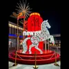 Exhibiciones de Iluminación y Decoración del Festival de Primavera Año del Caballo, Instalaciones de Faroles Rojos del Festival de Primavera Año del Caballo, Personalización de Decoración Comercial para Celebración de Año Nuevo