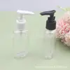 Botella Plana Ovalada con Bomba de Cierre 100ml Botella de Loción de Pico de Pato Botella para Limpiador Facial Bomba de Enchufe Botella Plana 100ML Botella con Bomba de Clip