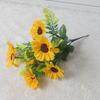 Arreglo de Flores de Margarita Artificial con 7 Cabezas de Margaritas Africanas y Flores de Seda de Manzanilla para Decoración