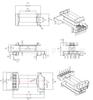 Transformador de alta frecuencia HXB-EDR4001, esqueleto EDR40, vertical, 6+3 pines, distancia entre filas, 37,5 mm, material de fuente de alimentación