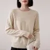 Camiseta de malha de gola redonda para usar como base, pronta para usar, para mulheres, nova coleção outono/inverno 2026, top de malha versátil e estiloso para mulheres, atacado