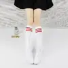 Calcetines Jk Estilo Japonés Tres Rayas Primavera y Otoño Tejidos de Algodón Deportivos Largos Tubo Alto Hasta la Rodilla Calcetas para Mujer Yiwu Calcetines de Baile