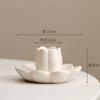 Candelabro de Loto Cerámica Adornos para el Hogar para Decoración de Buda Portavelas de Escritorio Zen Arte Zen Simple