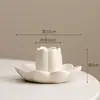 Recompra Candelabro de Loto Cerámica Atmósfera del Hogar Muebles para Decoración de Buda Portavelas de Escritorio Muebles
