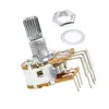 Potenciômetro de Ajuste de Volume de 3 Pinos Tipo Wh148, Unidade Única, B10K, B50K, B100K, Curva Grande/Pequena, 3 Pinos, para Amplificador de Áudio