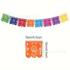 Banderas de fieltro del Día de Muertos Carnaval Mexicano Fiesta del 5 de Mayo Suministros de Decoración Papel Picado