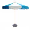 Columna Central Hierro Paraguas Tira Vertical Borde Curvado Paraguas de Manivela Patrón Horizontal Azul y Blanco IELTS Libu Blanco y Negro Impermeable Protector Solar Fábrica Personalizada