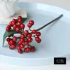 Simulação Ramo Único Feijão Acácia Mirtilo Frutas Cachos Galhos Ornamentos de Sala de Estar Decoração de Natal Arranjo de Flores Acessórios Frutas Artificiais