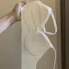 Sutiã Fino Sem Costura Confortável para Mulheres com Seios Pequenos, Realçador e Ampliador, Sutiã Japonês Doce com Laço Sem Fio