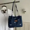 Nova Bolsa de Lona 2026 para Mulheres, Bolsa com Laço, Bolsa Tote, Bolsa de Ombro Fashion de Grande Capacidade para o Dia a Dia, Bolsa de Mão