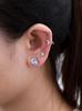 Moderna Versátil Juego de Pendientes, Mini Sencillos Pendientes de Acero Inoxidable con Chapado en Oro de 18 Quilates para Mujer, Pendientes Pequeños de Acero Inoxidable