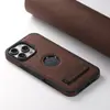 Adecuado para iPhone18Promax Carga Inalámbrica Magsafe Funda de Cuero para Teléfono Móvil Soporte para Coche Cubierta Protectora Magnética