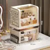 Caja de Almacenamiento de Cosméticos de Escritorio, Estante de Almacenamiento de Productos para el Cuidado de la Piel Estilo Crema para Tocador, Caja de Almacenamiento de Lápices Labiales a Prueba de Polvo Tipo Cajón