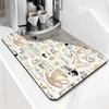 Almohadilla absorbente para escurrir lodo de diatomeas para cafeteras, encimeras, barras de cocina, posavasos aislantes antiescaldaduras, transfronterizos, para el hogar escandinavo