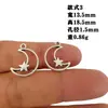 Pendente Cruzado de Estrela Oca e Lua Prata Antiga Feito à Mão DIY Colar Pulseira Pingente Pulseira Liga Metálica Material Acessórios Atacado