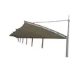 Cochera con Estructura de Membrana Tensa, Estación de Carga para Vehículos Eléctricos al Aire Libre, Refugio contra el Sol y la Lluvia, Cochera Residencial para Automóviles Privados