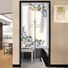 Nueva cortina de puerta estilo coreano, diseño simple de planta en maceta, estilo nórdico, para cocina del hogar, dormitorio, baño, cortina de privacidad, venta al por mayor