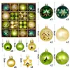 Decoraciones nuevas para bolas de Navidad transfronterizas, caja de regalo, artículos navideños pintados, adornos colgantes de regalo de Navidad, juego de bolas decorativas