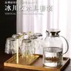 Tetera de agua fría espesa resistente a altas temperaturas para el hogar y el restaurante, tetera de vidrio de gran capacidad para agua hervida y té, alto valor estético