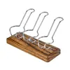 Suporte Feito à Mão Rack de Armazenamento de Asas de Frango Multi-Posição Rack de Exibição Madeira Sólida Detalhes de Tubo Acessórios de Tubo Suporte de Tubo Unidade de Ferramenta