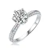 Artículo de Venta Caliente de Comercio Nacional y Extranjero: Anillo Cadena Montañosa de Media Altura, Plata S925 Incrustado con Moissanita, Anillo Minimalista de Lujo Ligero para Compromiso y Boda