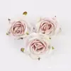 Cabezas de Flores de Rosa Artificiales Retro Estilo Europeo de 7 cm, Materiales para Corona DIY Hecha a Mano, Flores Falsas con Acabado de Alta Gama, Flores Artificiales Realistas