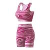 Conjunto de Sutiã Esportivo Europeu e Americano Transfronteiriço Conjunto de Shorts para Fitness Esportiva Push-Up à Prova de Choque Venda por Atacado