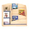 Estante multinível de madeira maciça para crianças do jardim de infância, armário de canto combinado, armário de brinquedos, quadro de desenho transparente, armário de vendas, armário de armazenamento de brinquedos