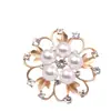 Broche de Perlas Estilo Coreano Más Vendido Transfronterizo, Pin de Flor de Pedrería de Alta Gama a la Moda, Broche Antiexposición, Accesorios para Ropa
