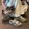Zapatillas de mujer Agan con cordones, caña baja, modelo 2026 nuevo, suela gruesa, estilo coreano, malla, moda, zapatillas de entrenamiento alemanas, transpirables, grises