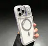 Adequado para iPhone 18 Pro Max, esta capa de telefone apresenta um protetor de lente transparente tipo pele e um design magnético resistente a quedas.