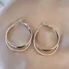 Brincos de Argola Prateada Inspirados em Celebridades para Mulheres, Novo Modelo 2026, Brincos de Luxo, Argolas Lisas Super Bonitas Atacado